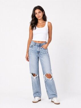 Abercrombie & Fitch The '90s Relaxed Jean High Rise Curve Love - Size 26/2S